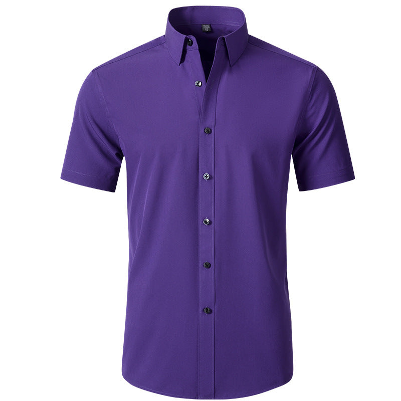 Camisa elástica en cuatro direcciones y que no necesita planchado
