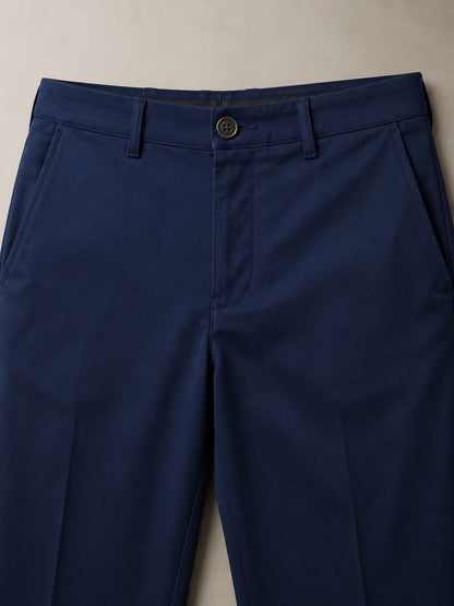 Pantalones de sarga de algodón europeu y elastano