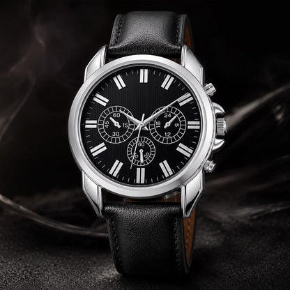 Reloj de alta gama con correa de cuero + Kit Cartera y cinturón incluidos.