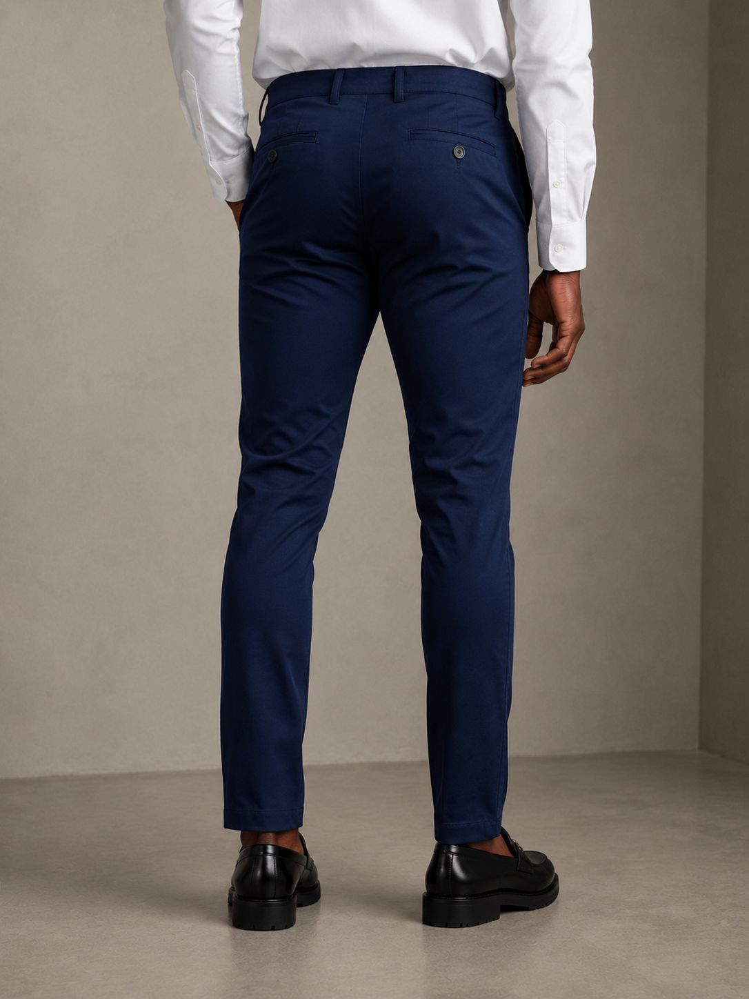 Pantalones de sarga de algodón europeu y elastano